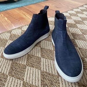 Lanvin, Size 10, Navy Blue, Ankle Boots